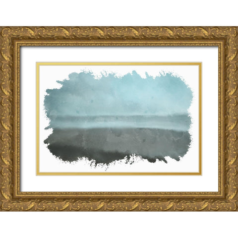 Dusky Beach Gold Ornate Wood Framed Art Print with Double Matting by Bailey, Ann