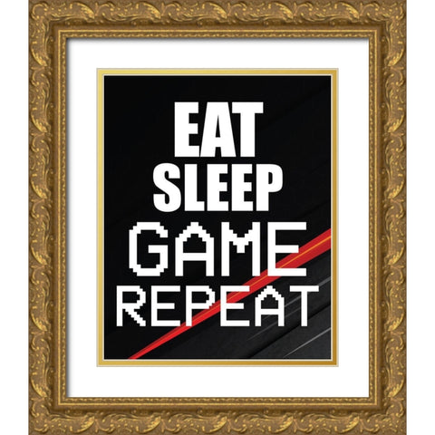 Gamer 2 Gold Ornate Wood Framed Art Print with Double Matting by Bailey, Ann