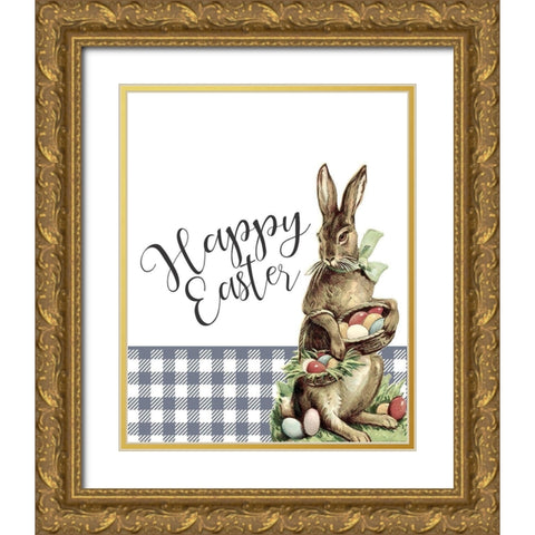 Happy Easter 1 Gold Ornate Wood Framed Art Print with Double Matting by Bailey, Ann