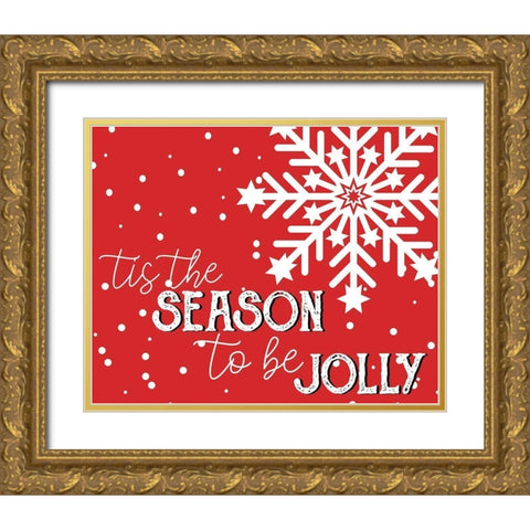 Jolly Gold Ornate Wood Framed Art Print with Double Matting by Bailey, Ann