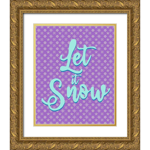 Snow Gold Ornate Wood Framed Art Print with Double Matting by Bailey, Ann