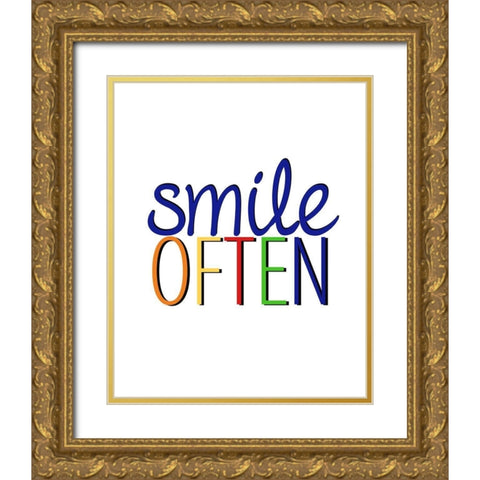 Play Nice 3 Gold Ornate Wood Framed Art Print with Double Matting by Bailey, Ann