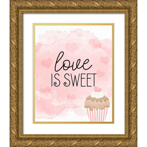 Love is Sweet Gold Ornate Wood Framed Art Print with Double Matting by Bailey, Ann