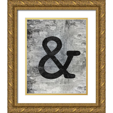 Symbol 1 Gold Ornate Wood Framed Art Print with Double Matting by Bailey, Ann