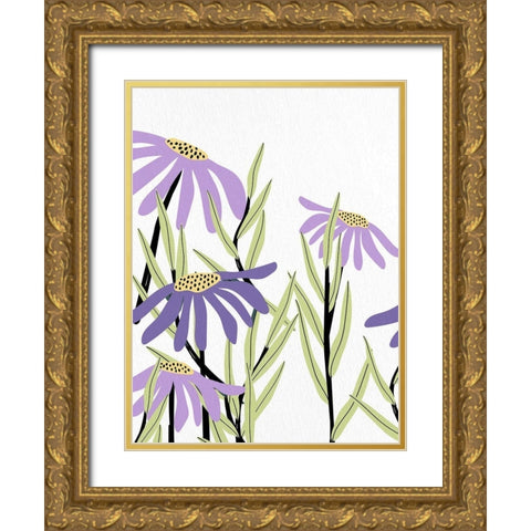 Purple Power 1 Gold Ornate Wood Framed Art Print with Double Matting by Bailey, Ann