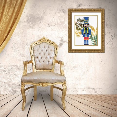 Bright Nutcracker 1 Gold Ornate Wood Framed Art Print with Double Matting by Bailey, Ann