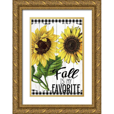 Fall Is My Favorite Gold Ornate Wood Framed Art Print with Double Matting by Bailey, Ann