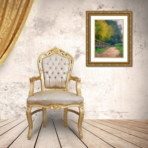 Pathway Gold Ornate Wood Framed Art Print with Double Matting by Bailey, Ann