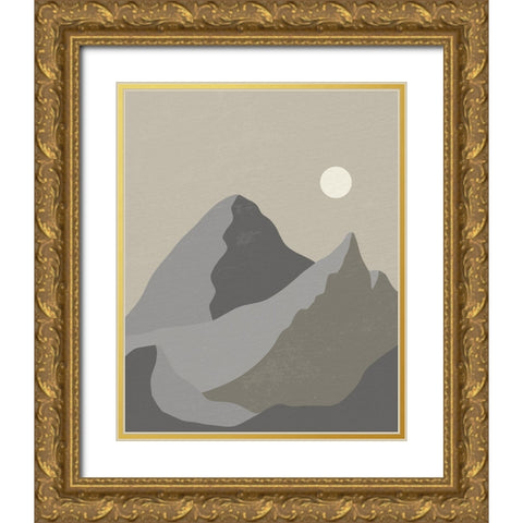 Moonrise 1 Gold Ornate Wood Framed Art Print with Double Matting by Bailey, Ann