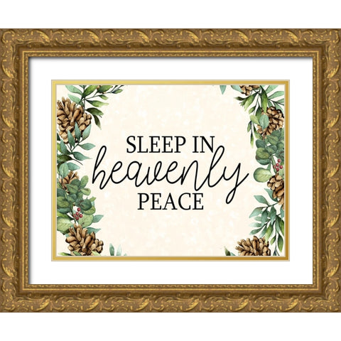 Sleep In Gold Ornate Wood Framed Art Print with Double Matting by Bailey, Ann