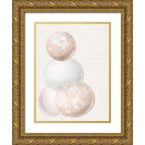 Orbs 1 Gold Ornate Wood Framed Art Print with Double Matting by Bailey, Ann