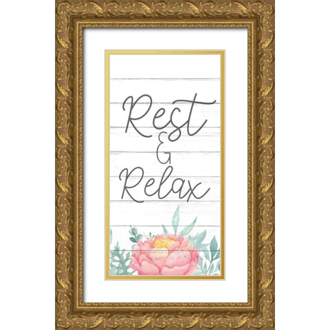 Rest 1 Gold Ornate Wood Framed Art Print with Double Matting by Bailey, Ann