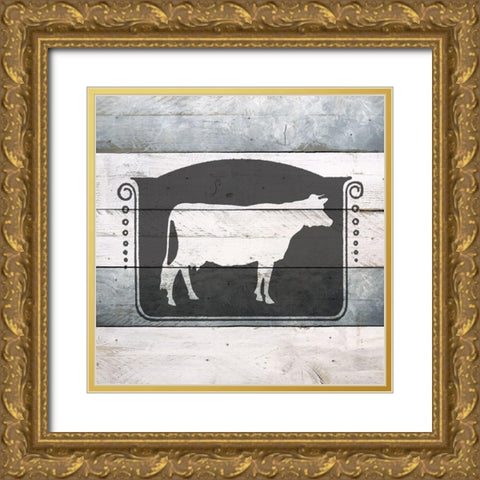 Farm Fresh Beef 1 Gold Ornate Wood Framed Art Print with Double Matting by Bailey, Ann