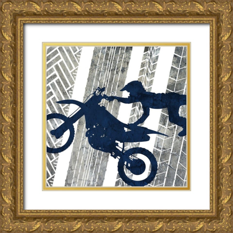 Motocross 2 Gold Ornate Wood Framed Art Print with Double Matting by Bailey, Ann