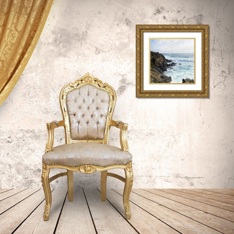 At the Cliffs Gold Ornate Wood Framed Art Print with Double Matting by Bailey, Ann