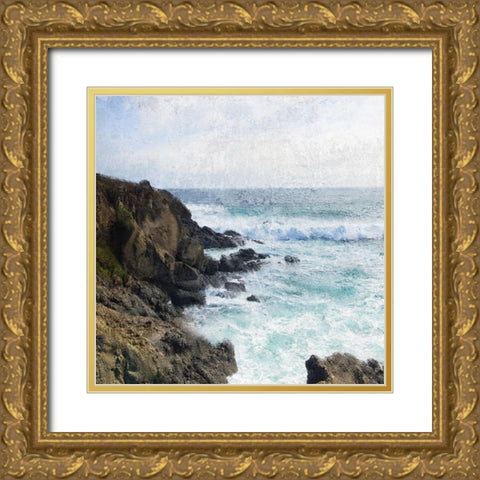 At the Cliffs Gold Ornate Wood Framed Art Print with Double Matting by Bailey, Ann