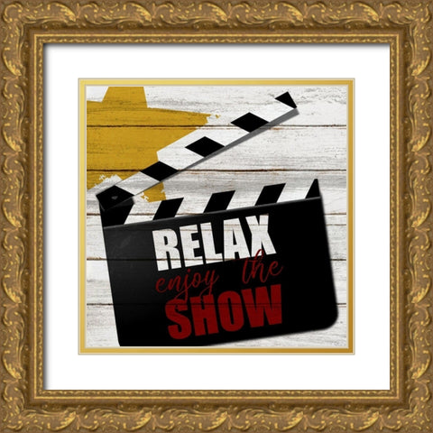 Relax Take One Gold Ornate Wood Framed Art Print with Double Matting by Bailey, Ann
