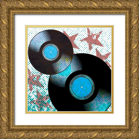Music Stars 1 Gold Ornate Wood Framed Art Print with Double Matting by Bailey, Ann