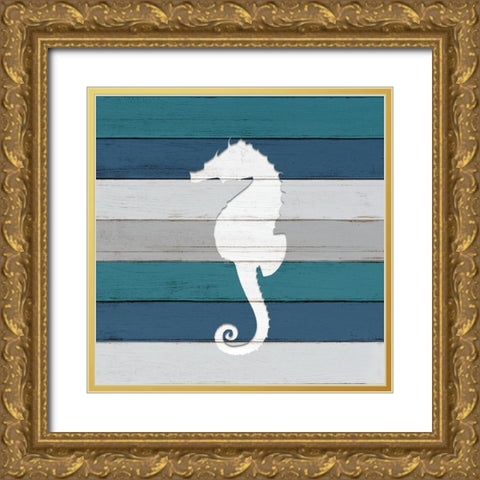 Planked 2 Gold Ornate Wood Framed Art Print with Double Matting by Bailey, Ann