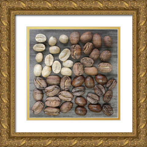 Coffee Beans 1 Gold Ornate Wood Framed Art Print with Double Matting by Bailey, Ann