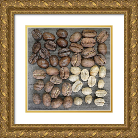 Coffee Beans 3 Gold Ornate Wood Framed Art Print with Double Matting by Bailey, Ann