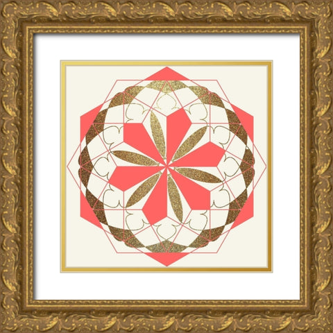 Coral Gold 1 Gold Ornate Wood Framed Art Print with Double Matting by Bailey, Ann