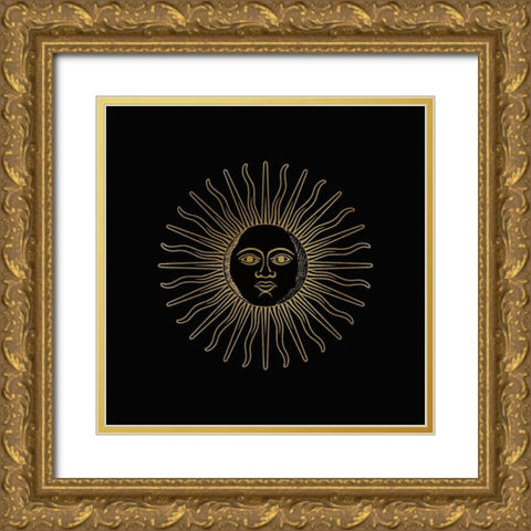 Sun Moon Gold 1 Gold Ornate Wood Framed Art Print with Double Matting by Bailey, Ann