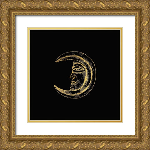 Sun Moon Gold 2 Gold Ornate Wood Framed Art Print with Double Matting by Bailey, Ann