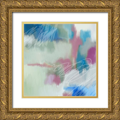 Pastel Buzz Gold Ornate Wood Framed Art Print with Double Matting by Bailey, Ann