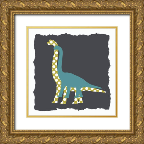 Dino 3 Gold Ornate Wood Framed Art Print with Double Matting by Bailey, Ann
