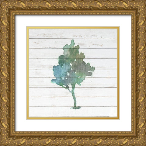 Watercolor Tree 2 Gold Ornate Wood Framed Art Print with Double Matting by Bailey, Ann