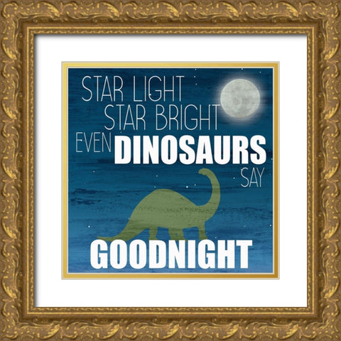 Even Dinosaurs 1 Gold Ornate Wood Framed Art Print with Double Matting by Bailey, Ann