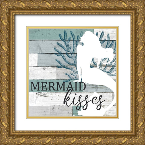 Mermaid Starfish 1 Gold Ornate Wood Framed Art Print with Double Matting by Bailey, Ann
