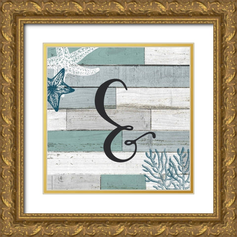 Mermaid Starfish 3 Gold Ornate Wood Framed Art Print with Double Matting by Bailey, Ann