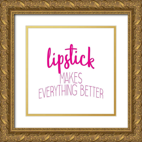 Lipstick 2 Gold Ornate Wood Framed Art Print with Double Matting by Bailey, Ann