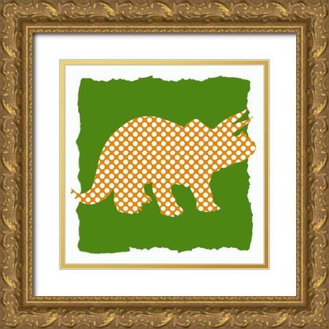 Dinosaurs 1 Gold Ornate Wood Framed Art Print with Double Matting by Bailey, Ann