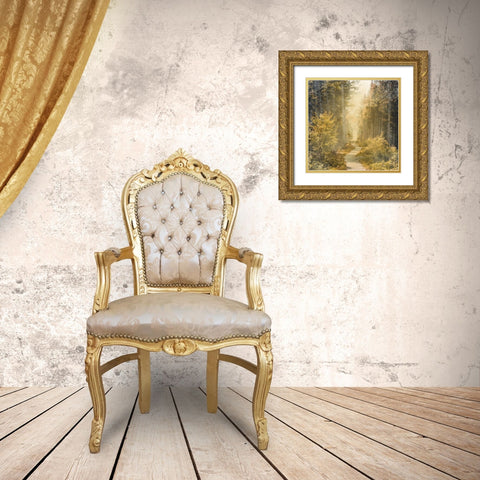 Golden Path Gold Ornate Wood Framed Art Print with Double Matting by Bailey, Ann