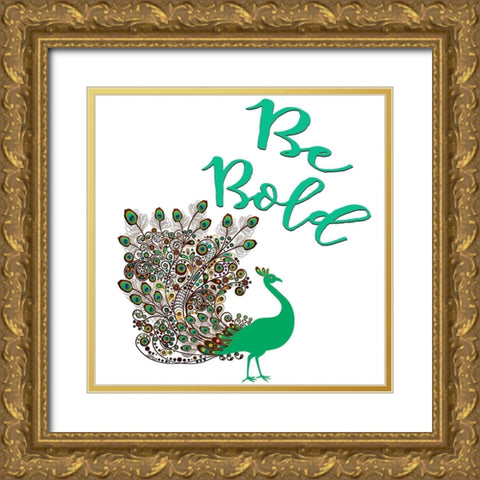 Be Bold Gold Ornate Wood Framed Art Print with Double Matting by Bailey, Ann