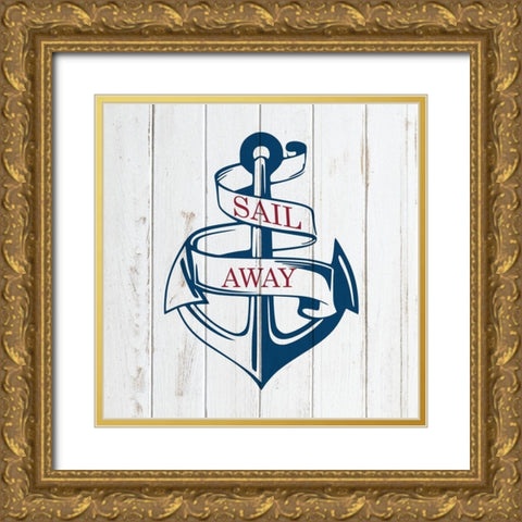Sail Away 2 Gold Ornate Wood Framed Art Print with Double Matting by Bailey, Ann