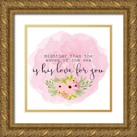 Mightier than the Waves Gold Ornate Wood Framed Art Print with Double Matting by Bailey, Ann