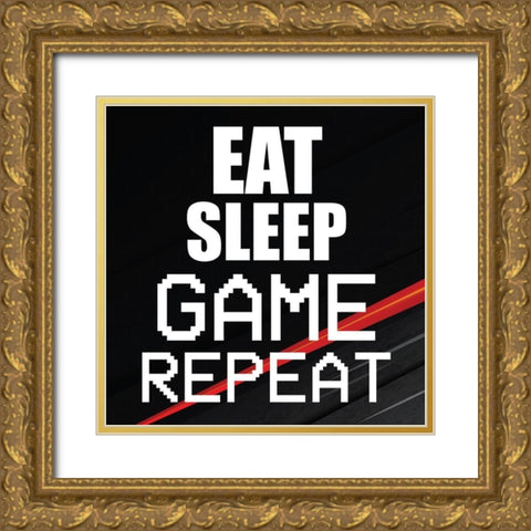 Gamer 2 Gold Ornate Wood Framed Art Print with Double Matting by Bailey, Ann