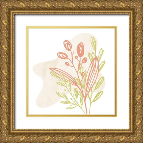 Flower Garden 3 Gold Ornate Wood Framed Art Print with Double Matting by Bailey, Ann