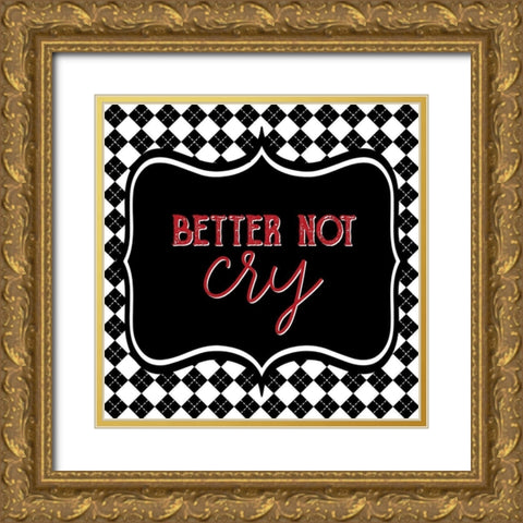 Cry Gold Ornate Wood Framed Art Print with Double Matting by Bailey, Ann