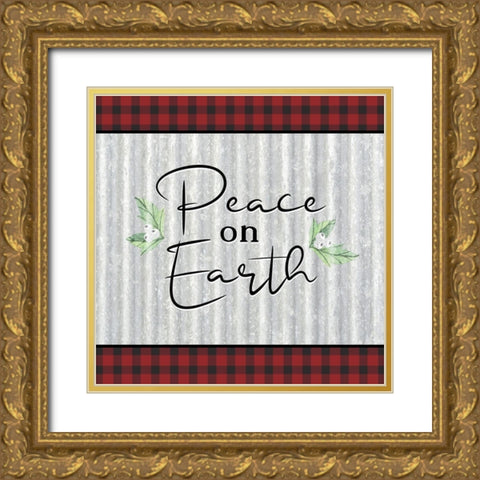 Peace on Earth Metal Gold Ornate Wood Framed Art Print with Double Matting by Bailey, Ann