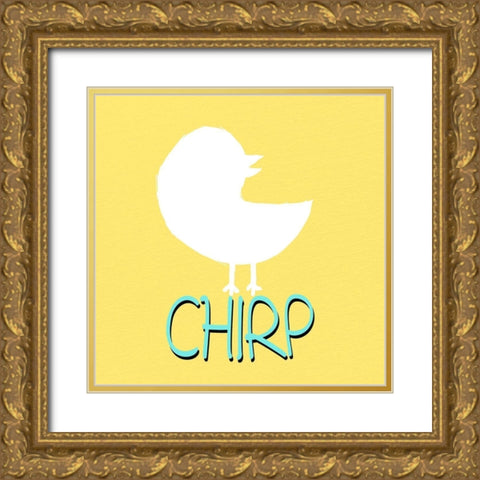 Chirp Gold Ornate Wood Framed Art Print with Double Matting by Bailey, Ann