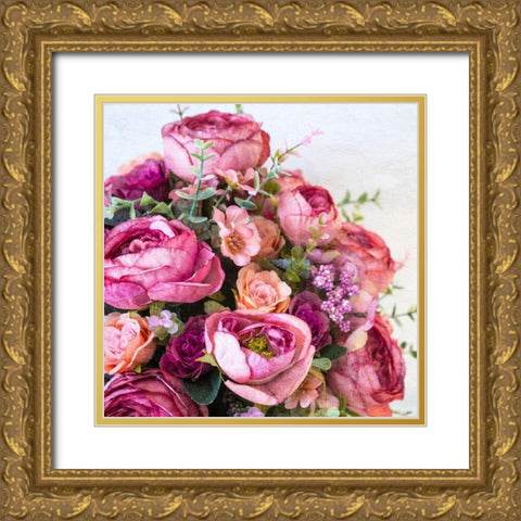 Flora Gold Ornate Wood Framed Art Print with Double Matting by Bailey, Ann