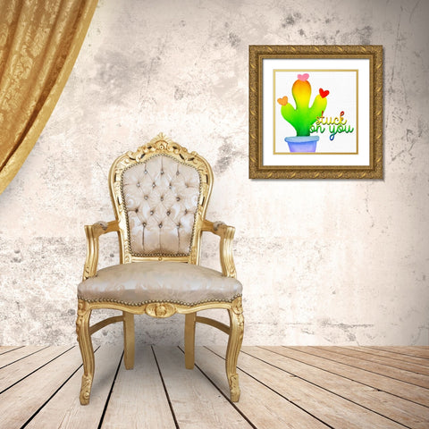Stuck on You 2 Gold Ornate Wood Framed Art Print with Double Matting by Bailey, Ann