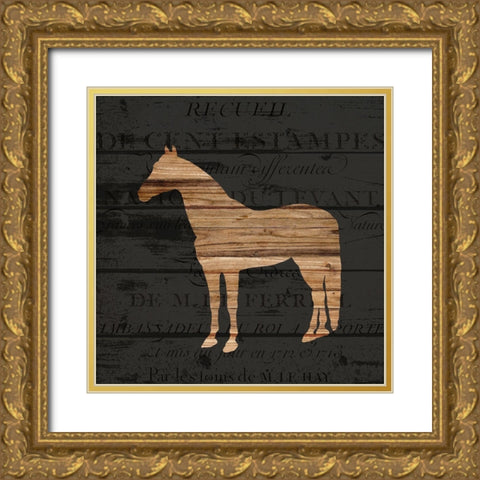 Neigh Gold Ornate Wood Framed Art Print with Double Matting by Bailey, Ann