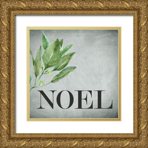 Noel Square Gold Ornate Wood Framed Art Print with Double Matting by Bailey, Ann