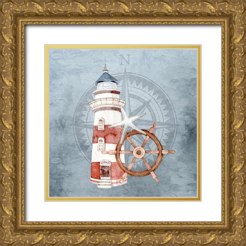 On the Coast 1 Gold Ornate Wood Framed Art Print with Double Matting by Bailey, Ann